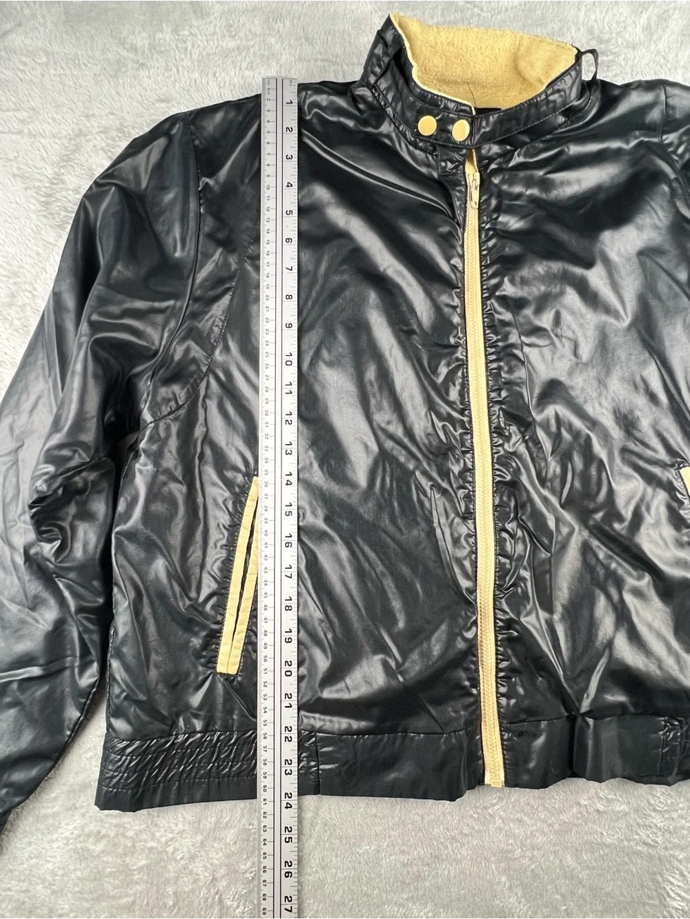 Vintage 70s 80s  Nylon Jacket Silverman’s Lightweight Mens Size XL Terry Black